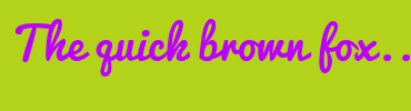 Image with Font Color BC00FF and Background Color B3D31B